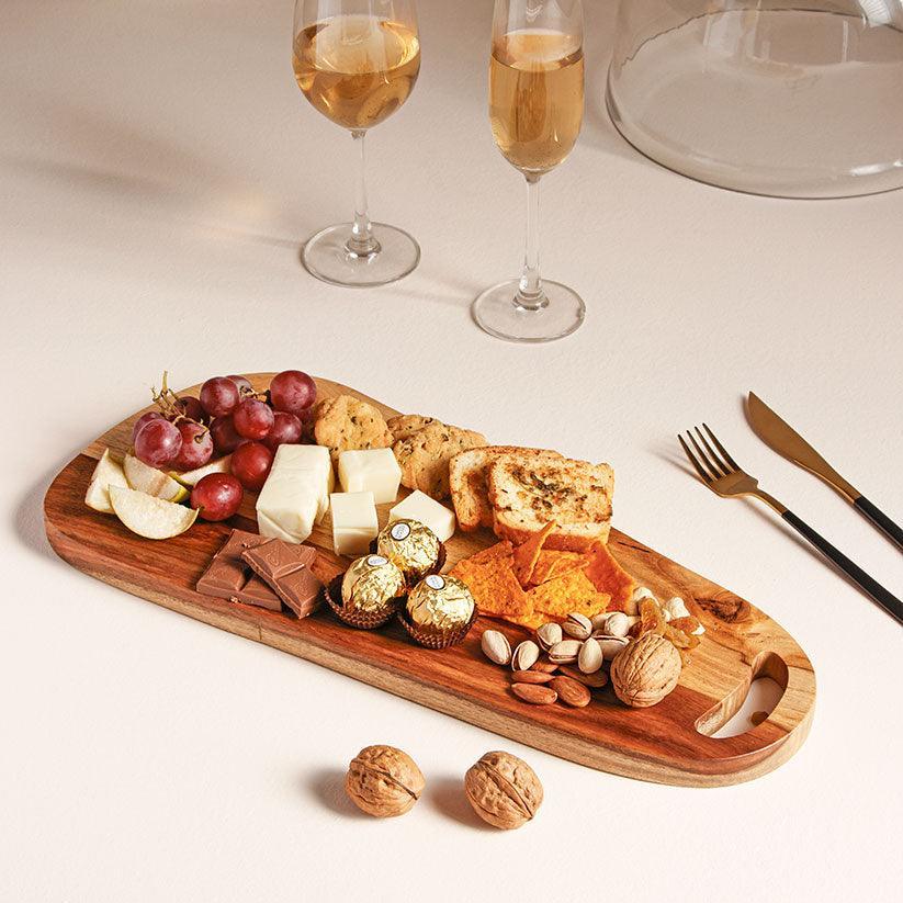 Asymmetric Sheesham Wood Platter cum Cheese Board