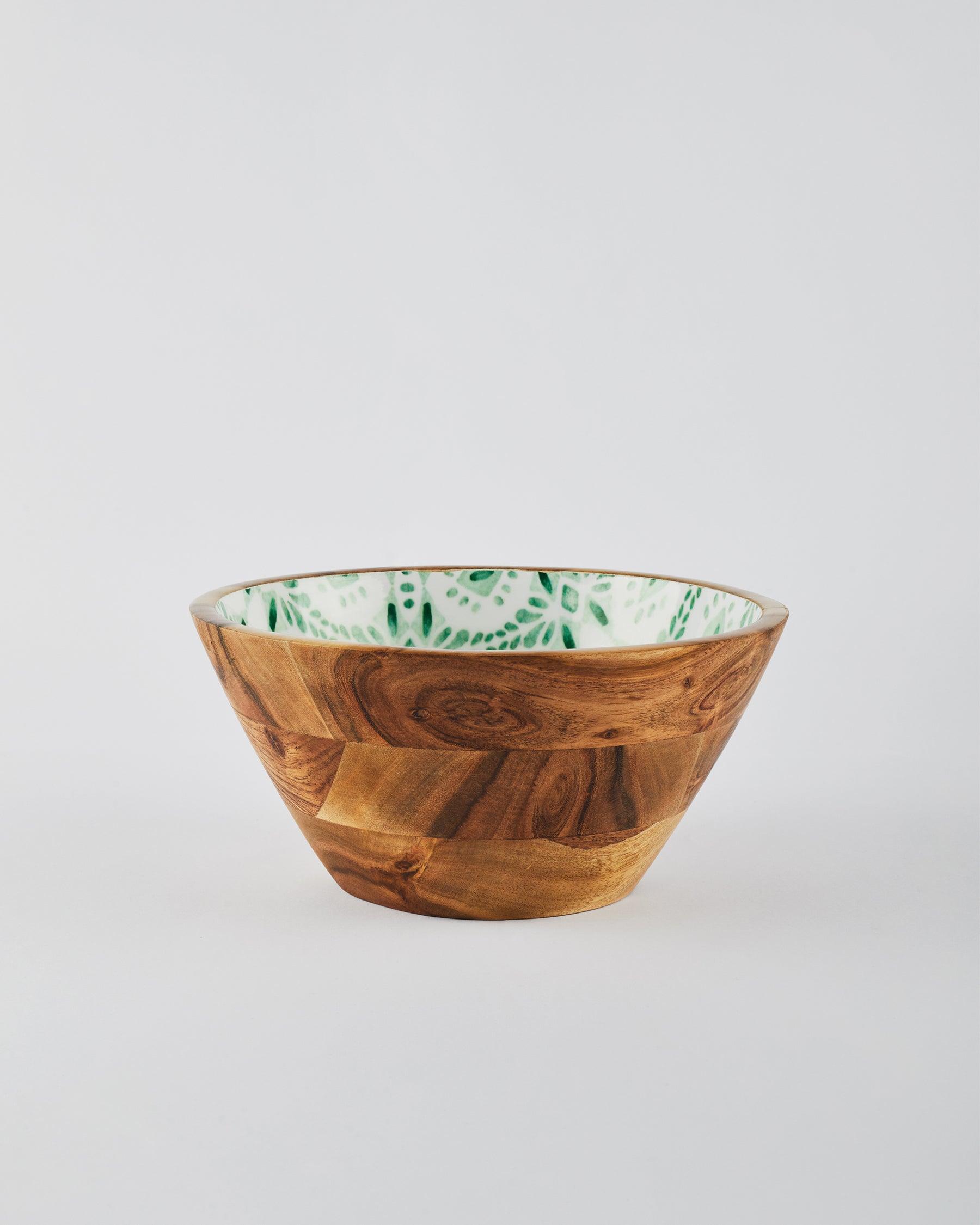 Sigago Acacia Wooden Salad Bowl | Handmade Kitchen Serving Bowl for Salads, Snacks & Fruits