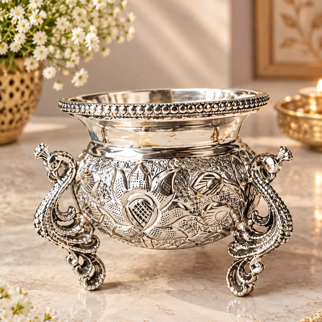 Silver-Plated Peacock Heritage Bowl