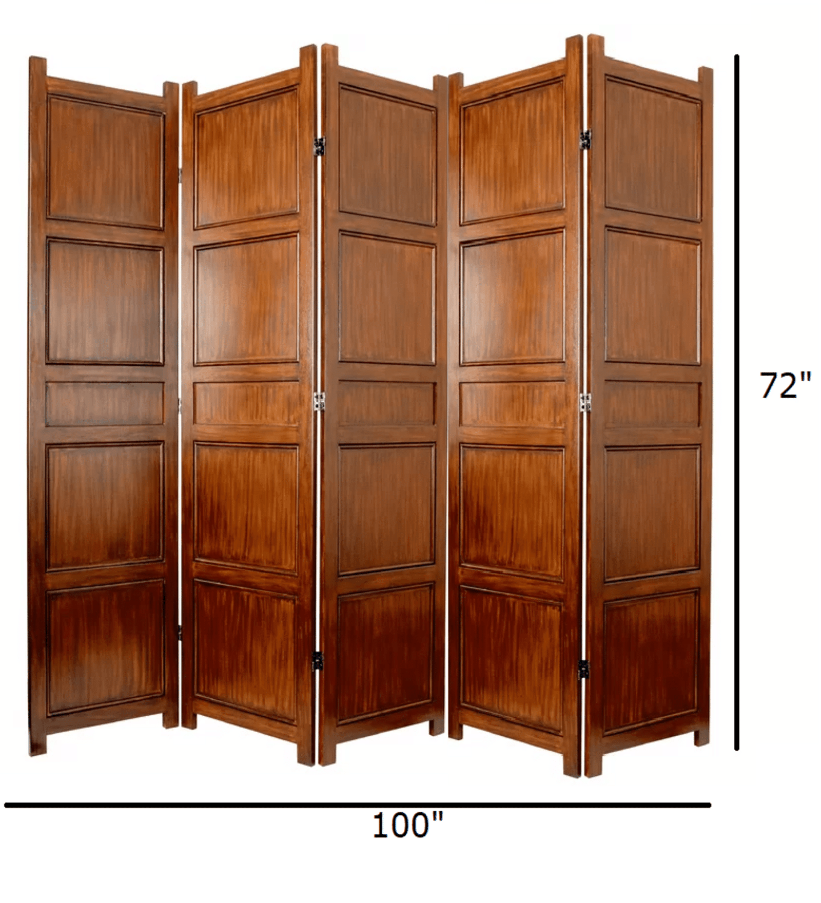 Folding Room Partition with Mango Wood & MDF Jali