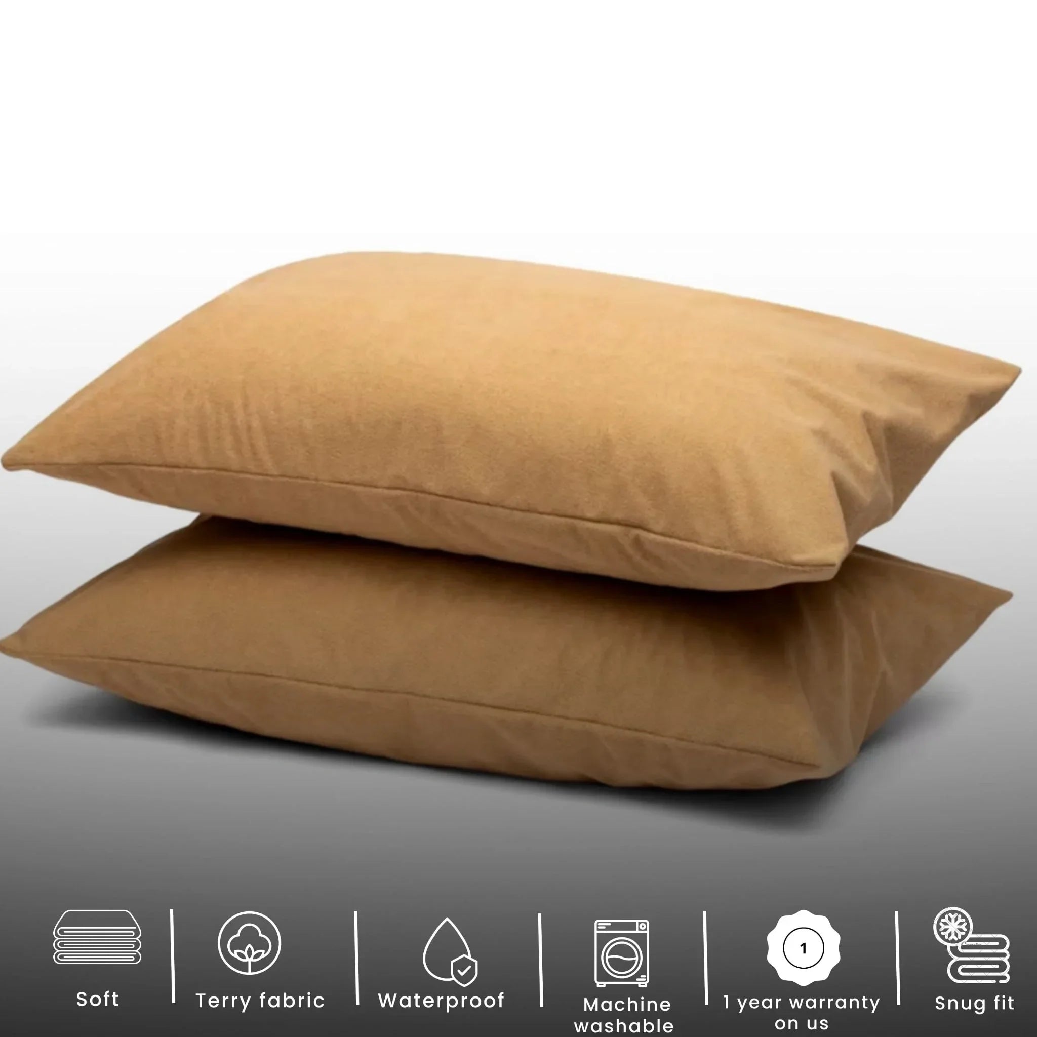 DreamGuard Extra Absorbent Quick Dry Waterproof Pillow Protector (Set of 2)