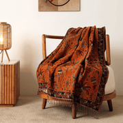 Songs of Nature Pure Cotton & Woollen Throw Blanket | Luxury Living Room & Bedroom Decor