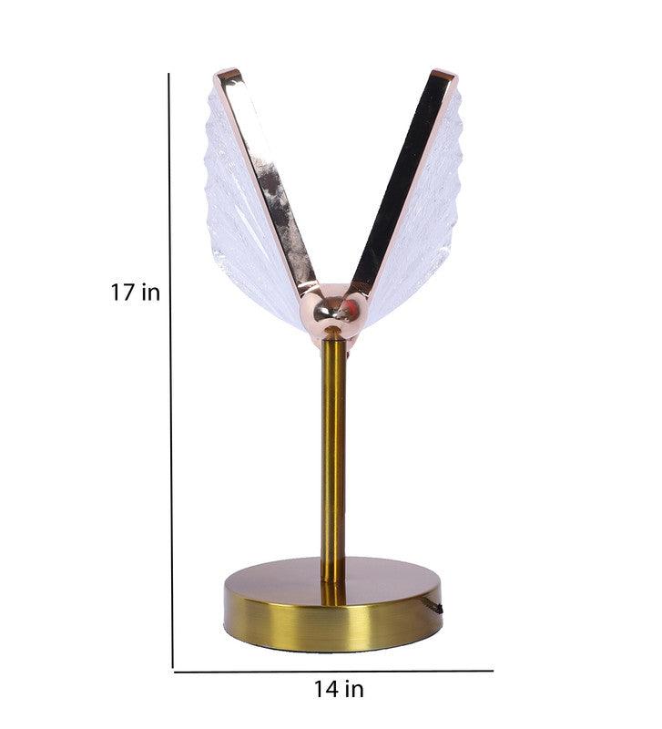 Antique Gold Iron Table lamp | Inbuilt LED |  Velona