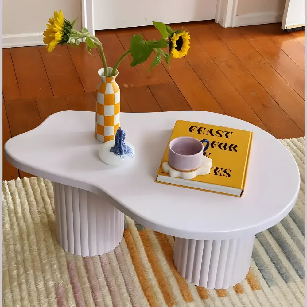 Charming Coffee Table Child-Safe & Durable for Kids (White)