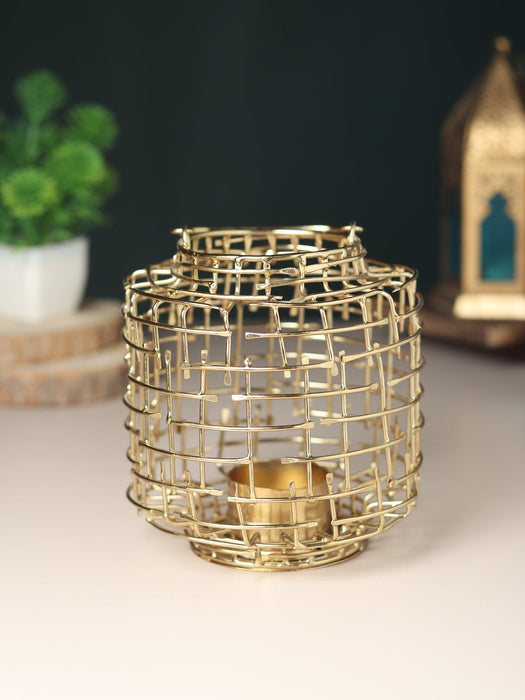 Basketweave Tea Light Holder