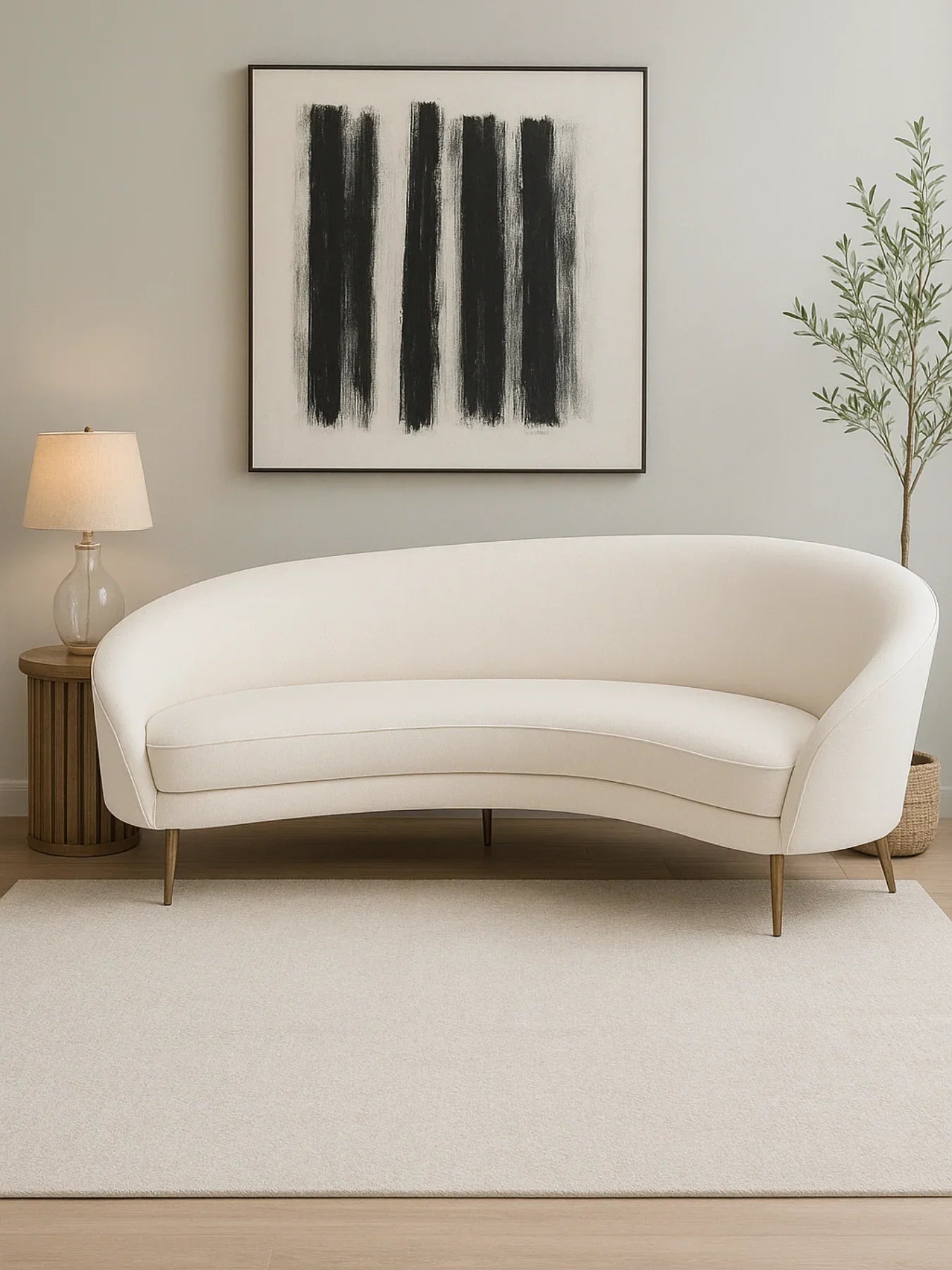 Proctor Upholstered Curved Sofa