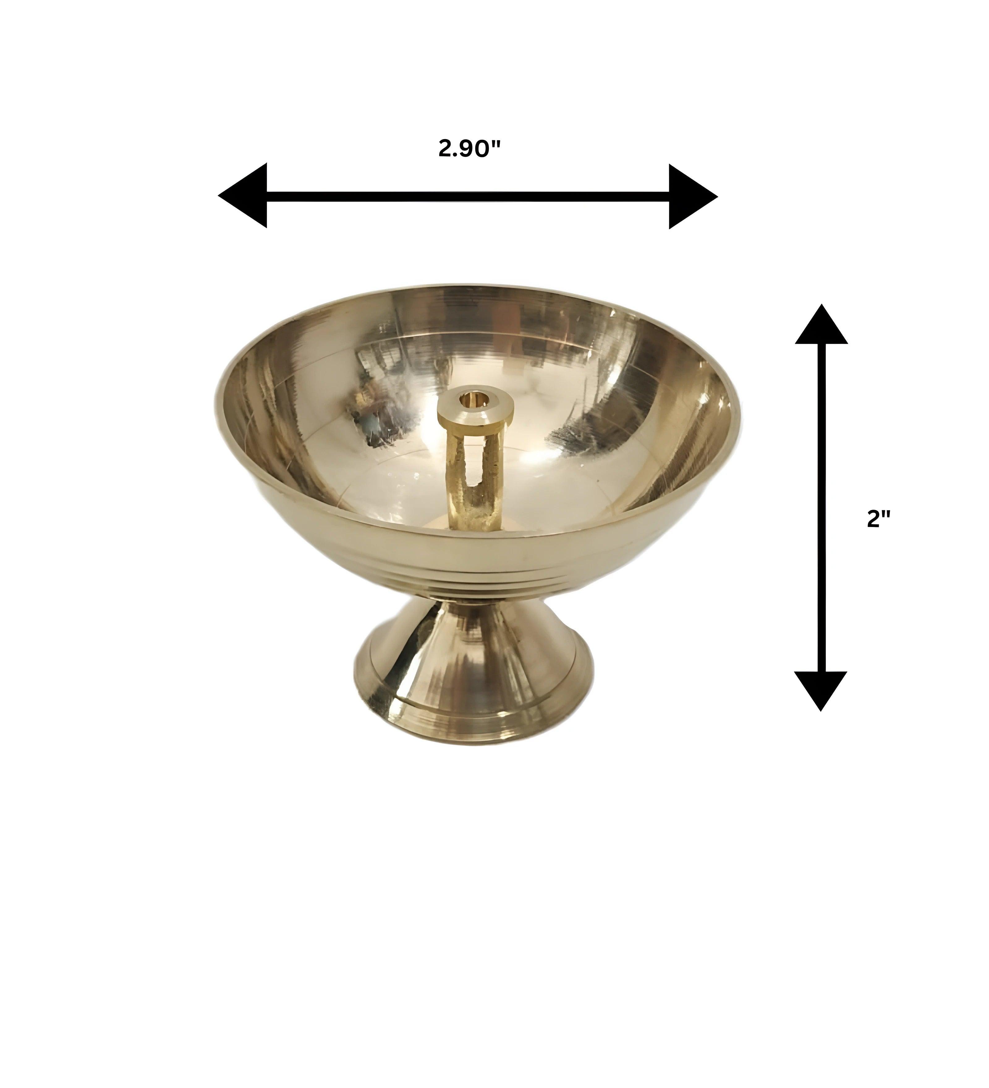 Pure Brass Pooja Diya – Traditional Oil Lamp for Aarti, Rituals, and Festivals