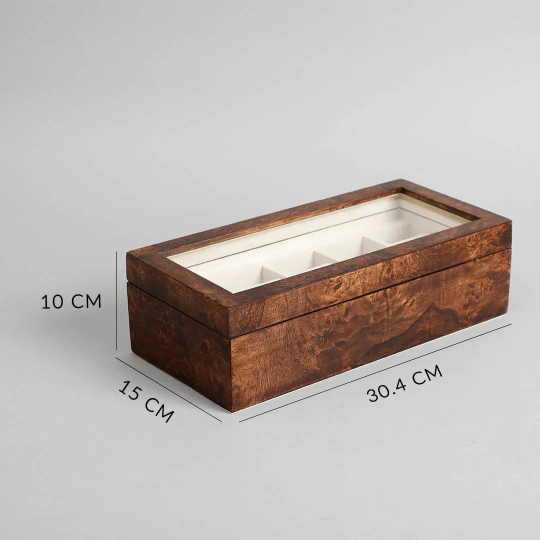 Sahaj Brown 5 Slot Watch Box