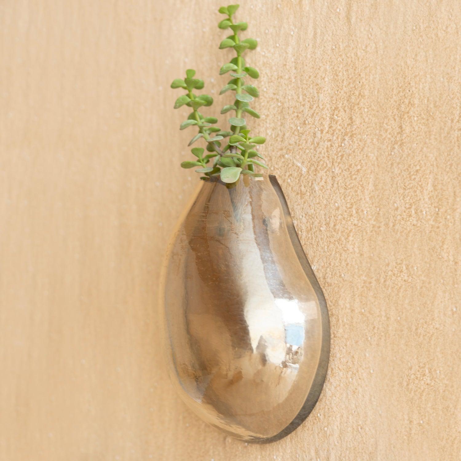 Elegant Handcrafted Glass Wall Vase for Home Décor | Drop Hanging Wall Décor