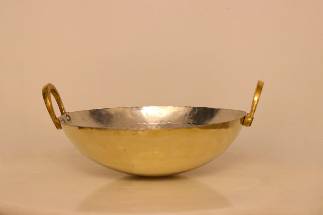 Traditional Peetal kadai For Cooking | Brass Wok For Home & Restaurant