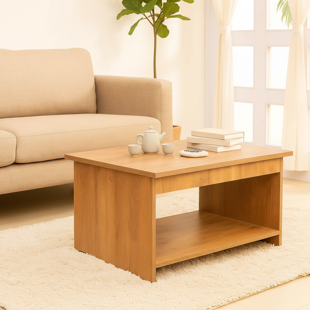 Minion Modern Wooden Center Table | Coffee Table for Living Room