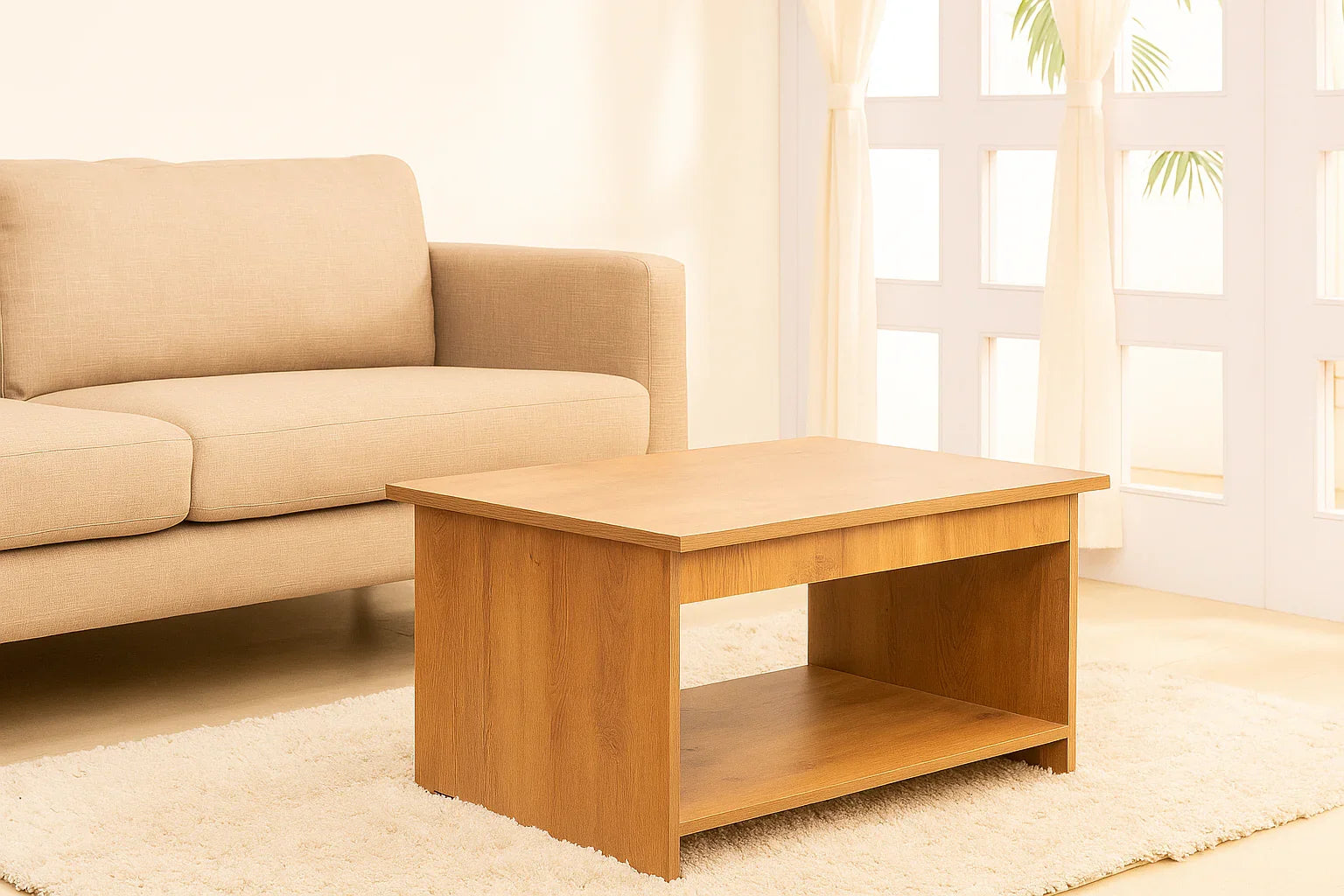 Minion Modern Wooden Center Table | Coffee Table for Living Room