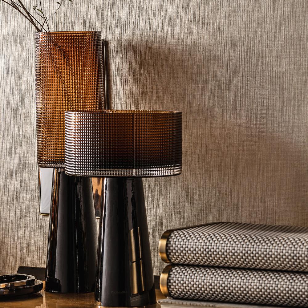 Ebony Stout Glass Flower Vase | Dark Brown Decorative Vase for Flowers | Decorative Flower Pot