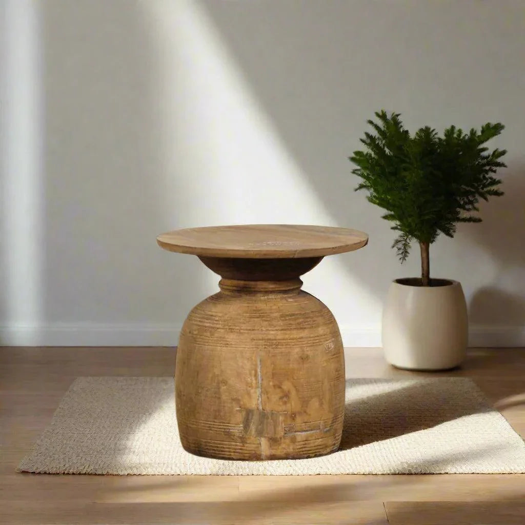 Handcrafted Wooden Side Table