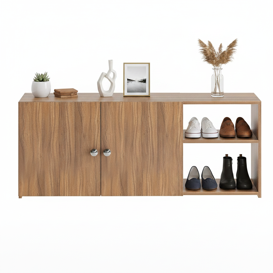 Shoe Rack Cabinet with Doors and Storage - Cosmos