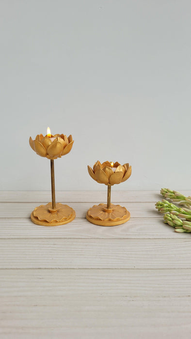 Perched Royal Lotus Tealight Holder