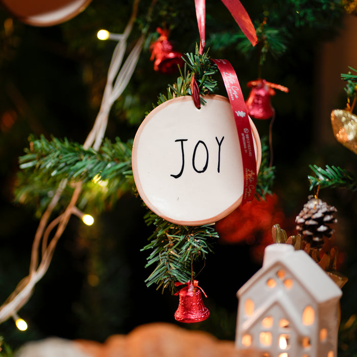 Joy Festive Ornament | Cheerful Holiday & Xmas Decoration