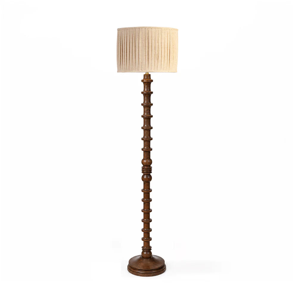 Handturned Mango Floor Lamp