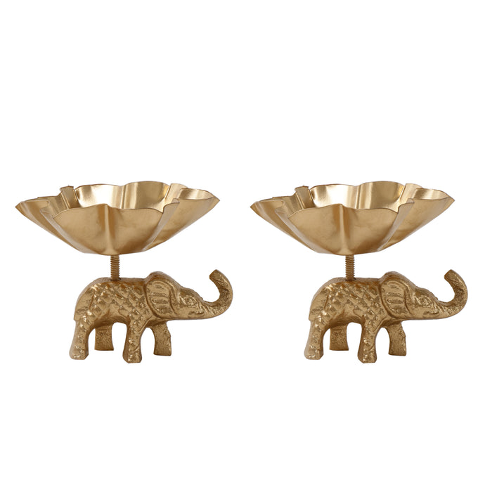 Set of 2 Elephant Tealight Holder