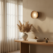 Eclipse Wall Lamp | Brass Designer Wall Light Lamp with Glass Globe for Living Room & Bedroom