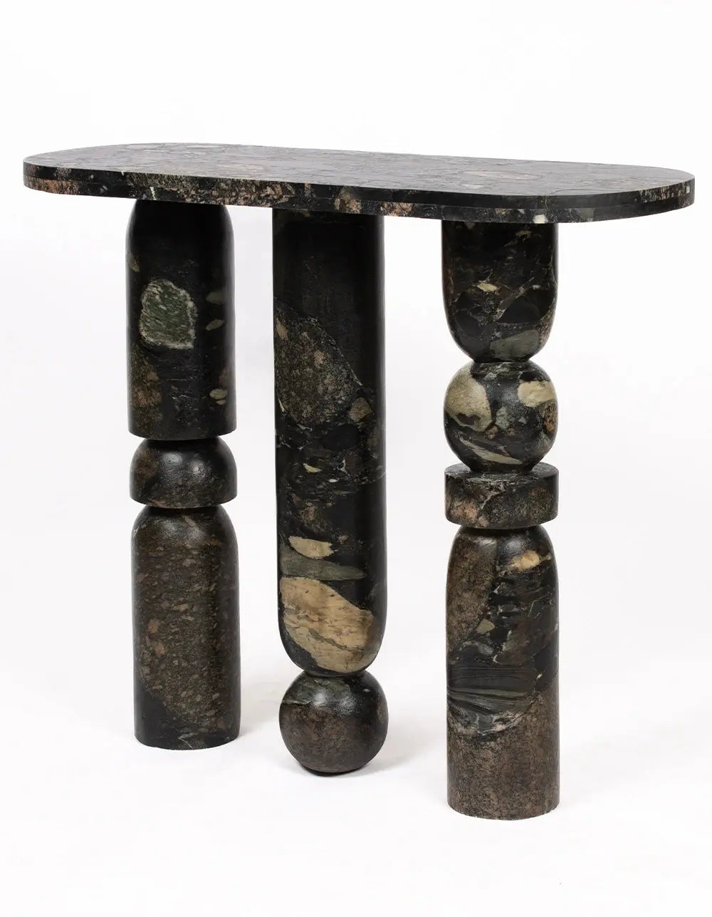 Ribl - Marinace Black Marble Console Table