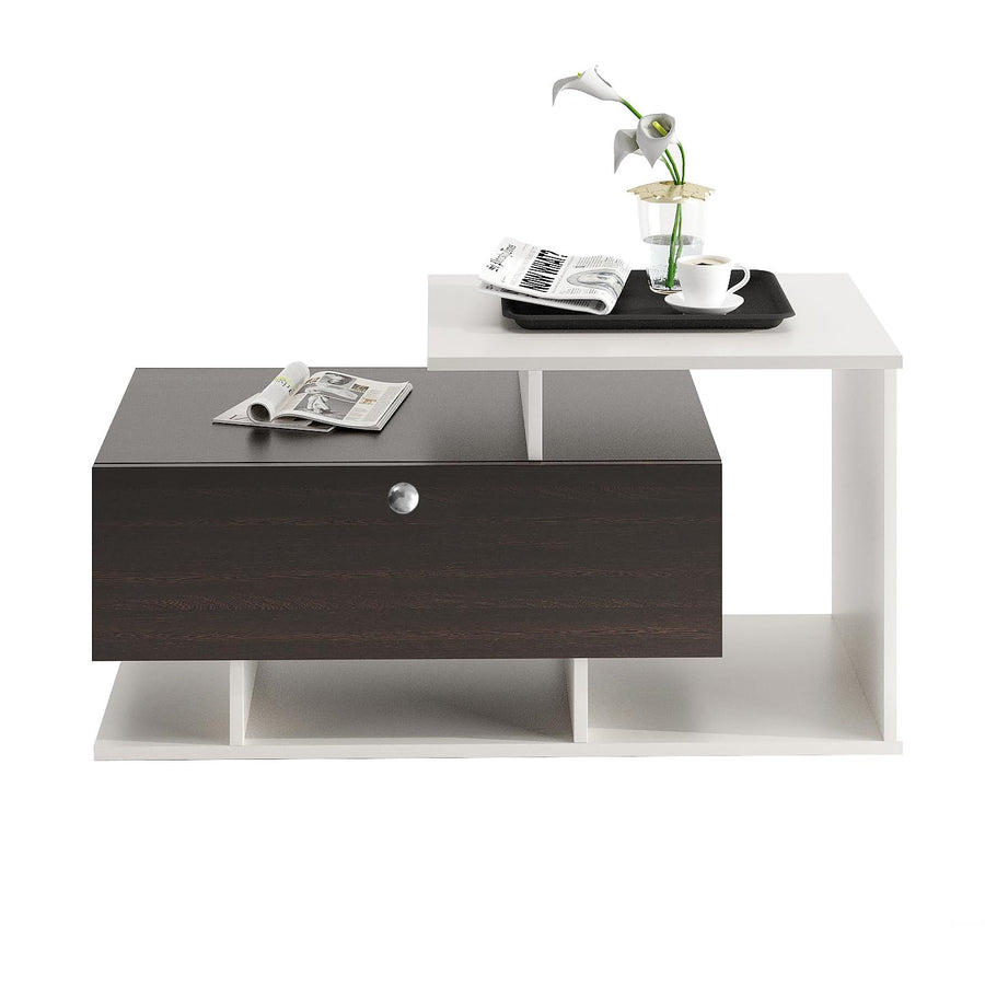 Coffee Table for Living Room with Storage Shelf - Breezia