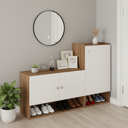 Shoe Rack Cabinet with Doors and Storage - Sinala