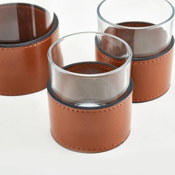 Leather Water Jug With Cups
