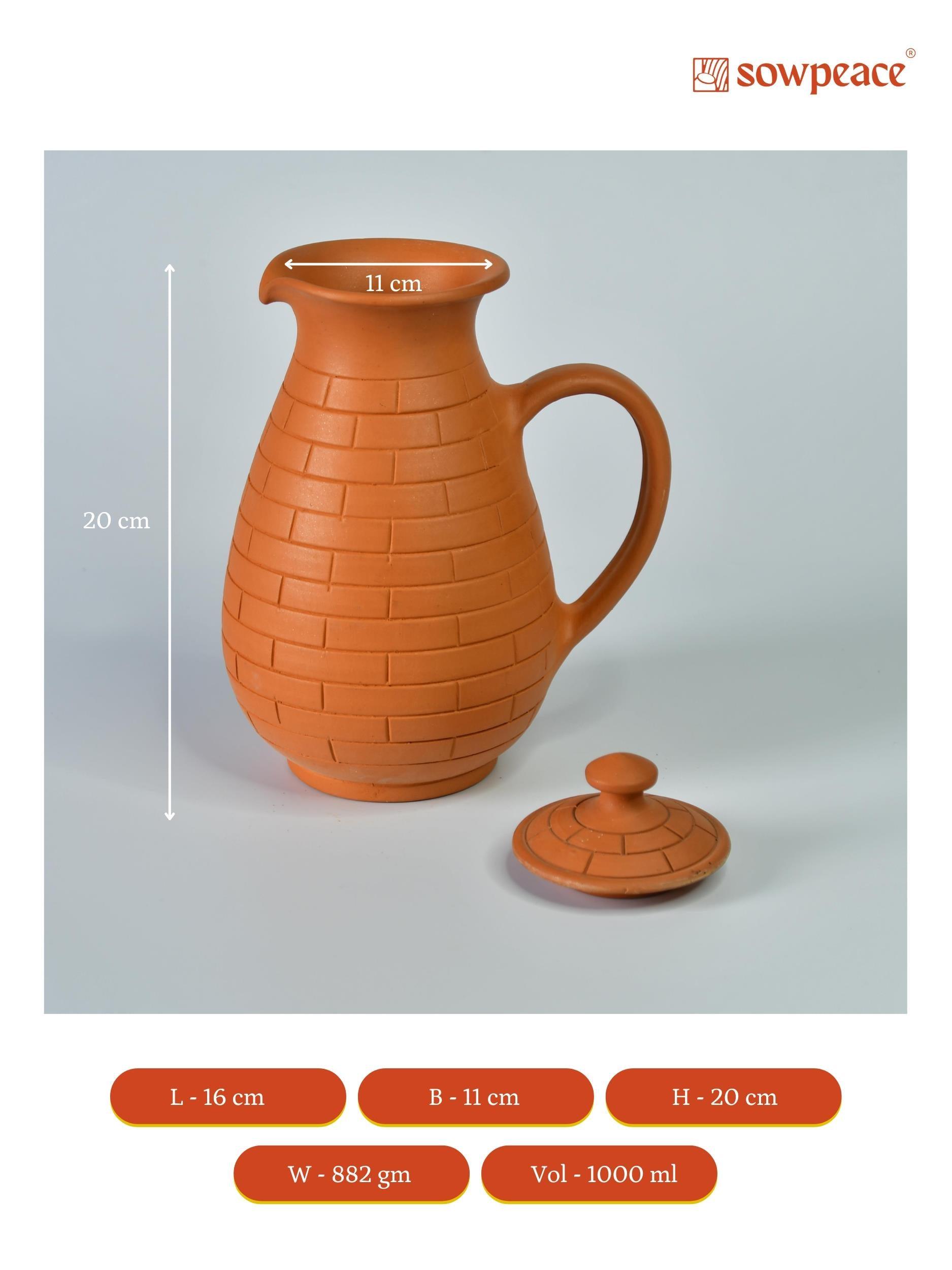 Premium Large Terracotta Jug For Water And Drinks