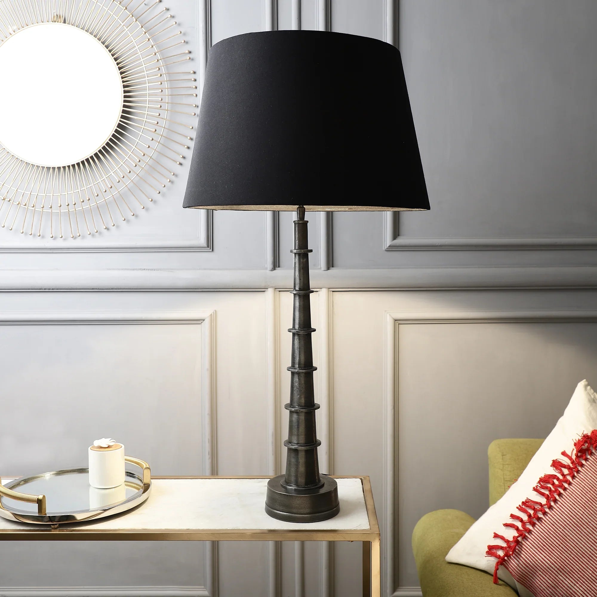 Tall Tower Table Lamp for Living Room | Decorative Lamp for Bedroom