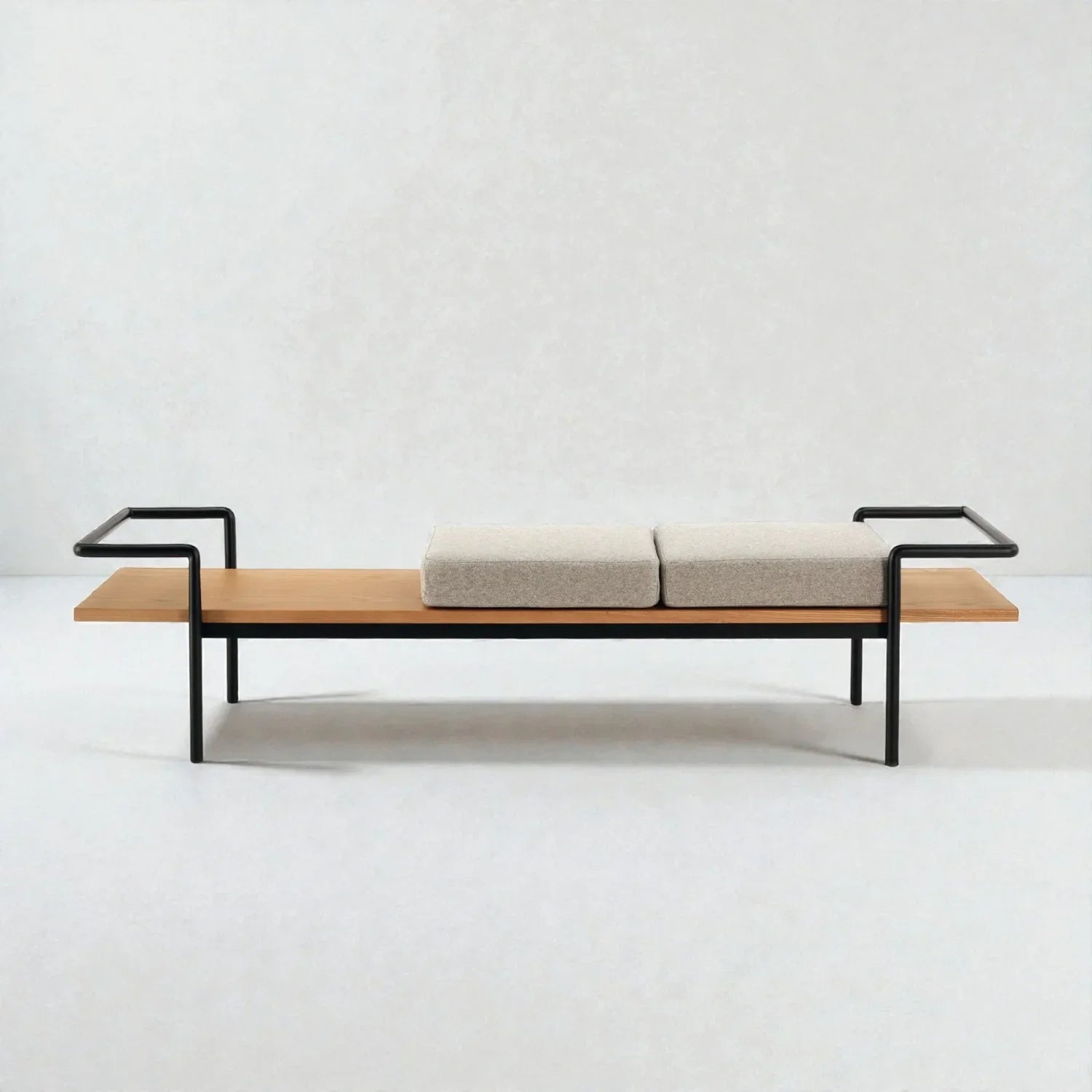 Arqelon Metal Bench With Fabric Upholstery Bench