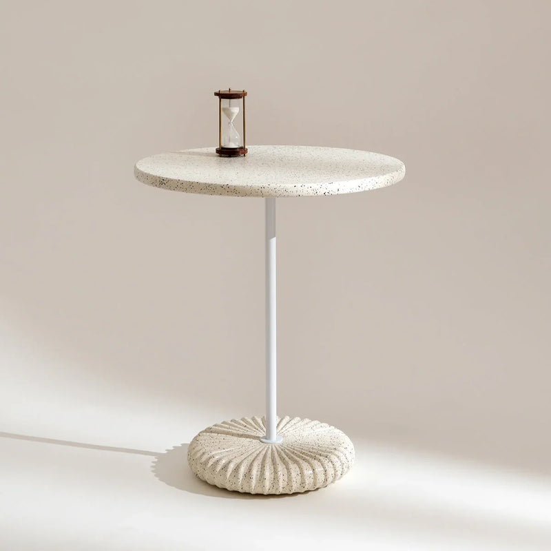 Modern Concrete Side Table | Minimalist Industrial Accent Table for Living Room & Bedroom