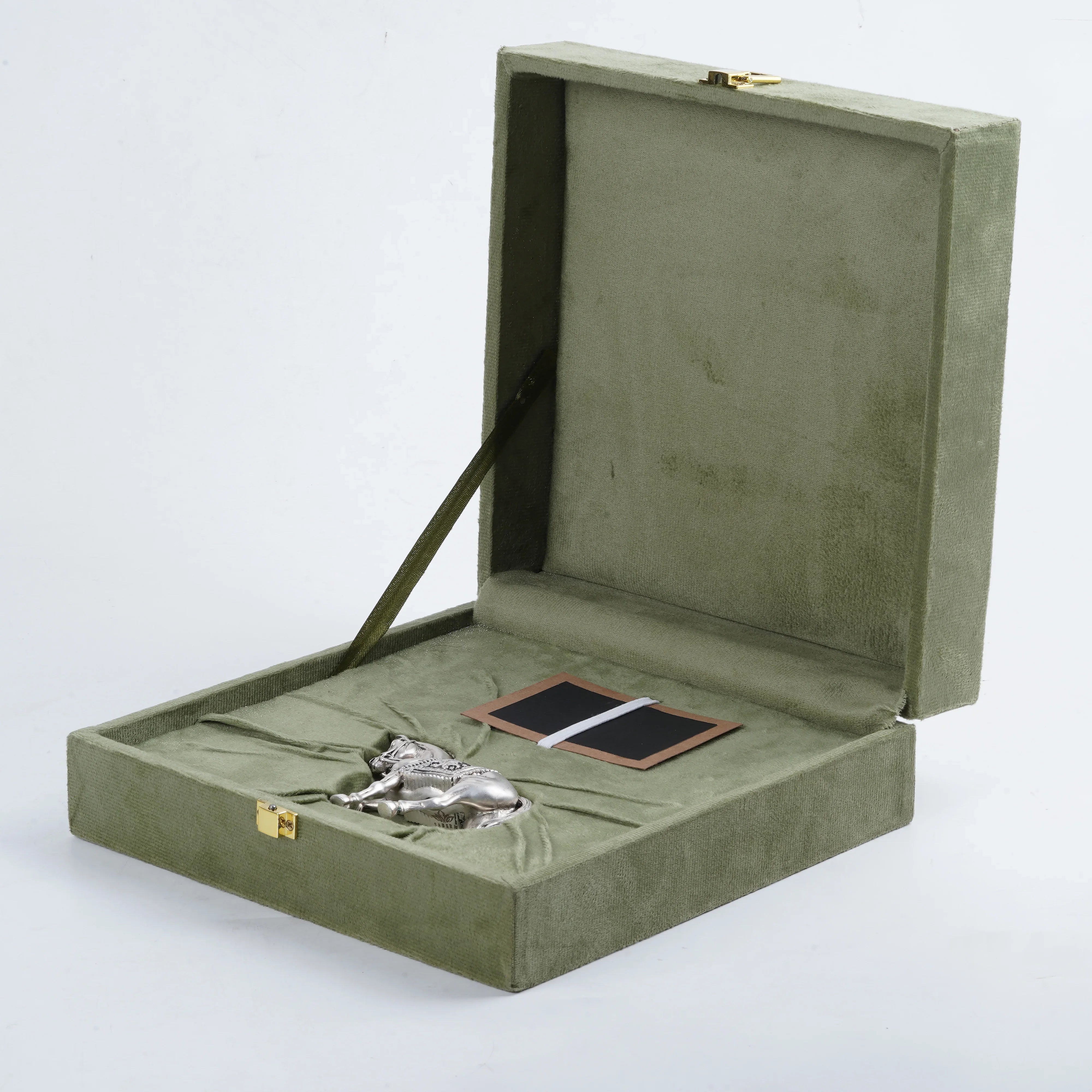 Silver Plated Brass Royal Horse Card Holder