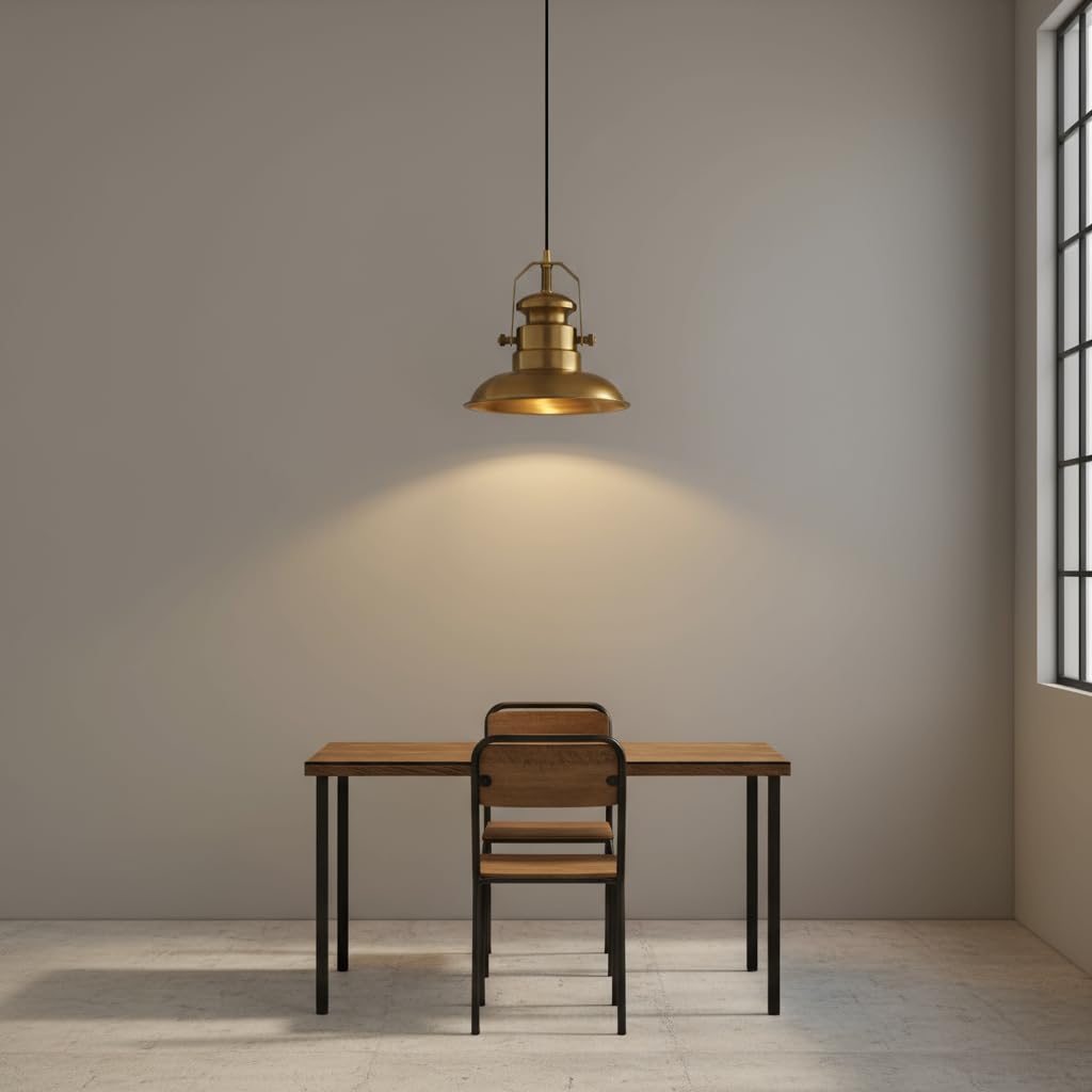 Sailors Metal Pendant Hanging Light Black Polished Hanging lamp for Indoor & Outdoor Usage| Ceiling Light for Cafes, Restaurants & Industrial Use