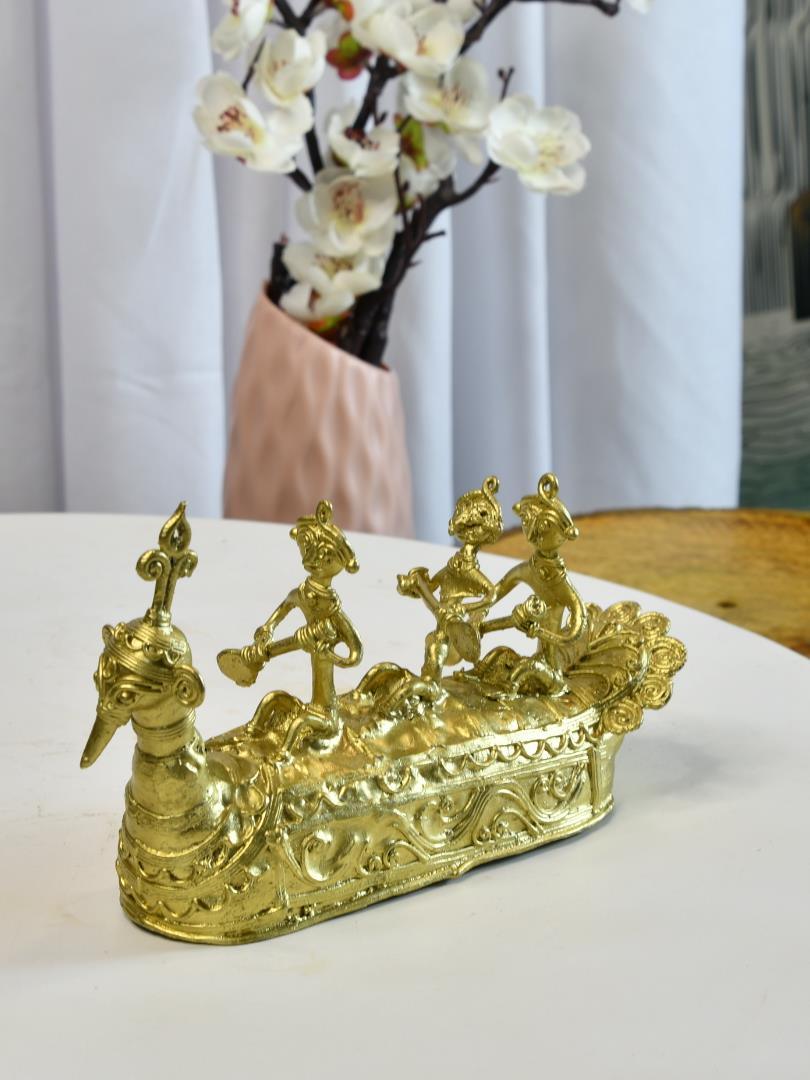 Premium Brass Dhokra Art Ancient Boat