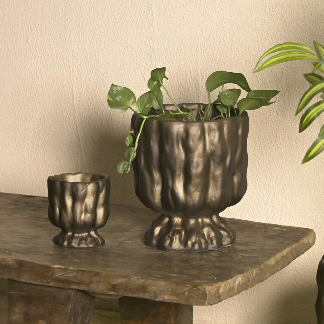 Raya Planter - Bronze Gold