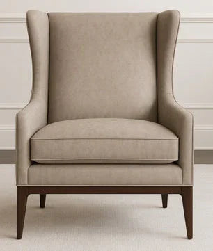 Minimalist Olive Green Thick Padded Velvet Sofa Lounge Chair with Cushion