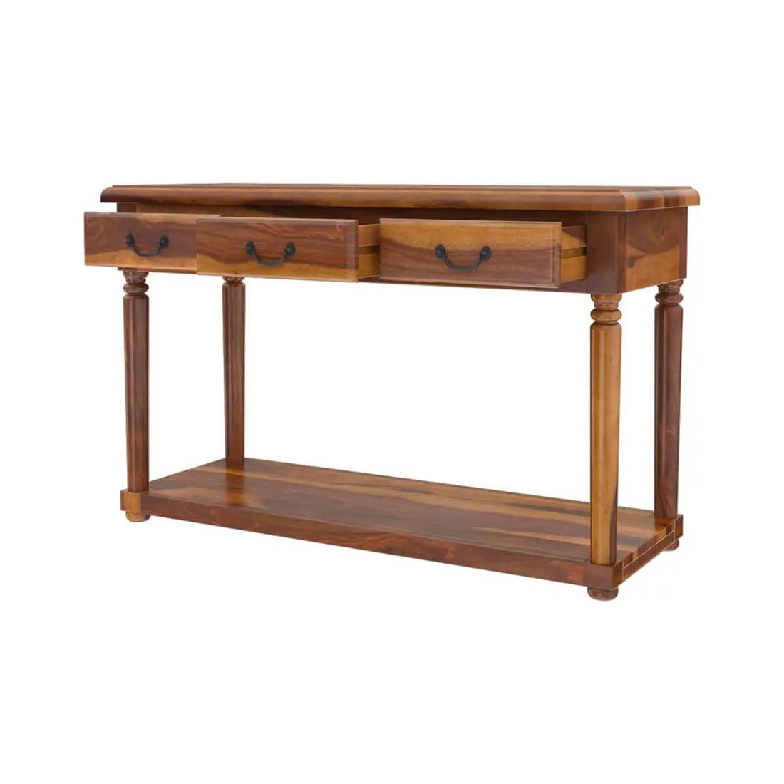Mid Century Wooden Console Table |  Sheesham Wood