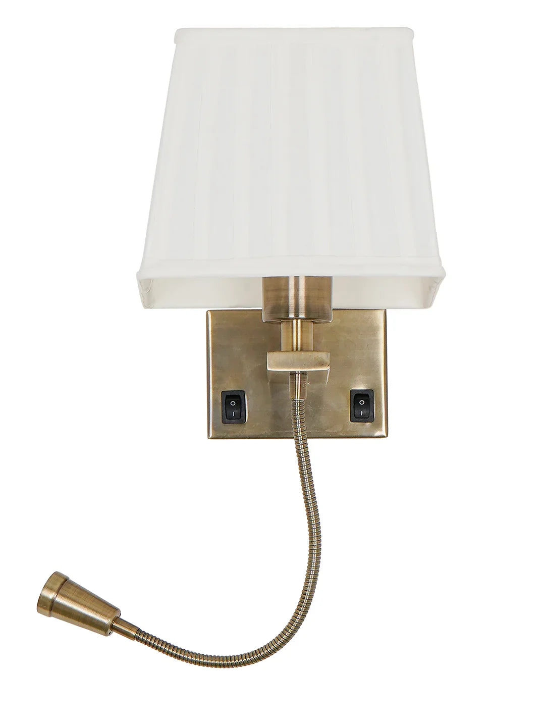 Transitional Bedside Wall Sconce with Flexible LED Reading Light