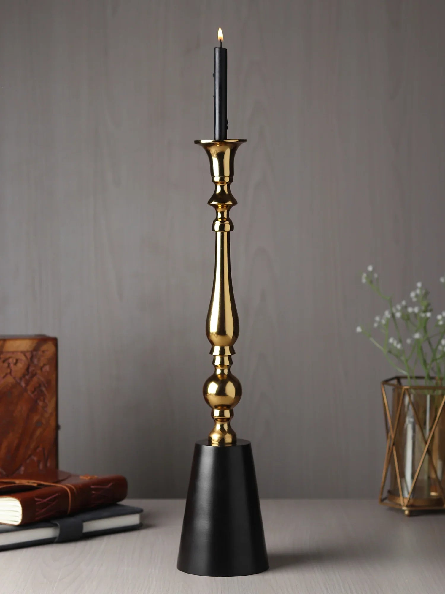 Valora Gold Candle Holder