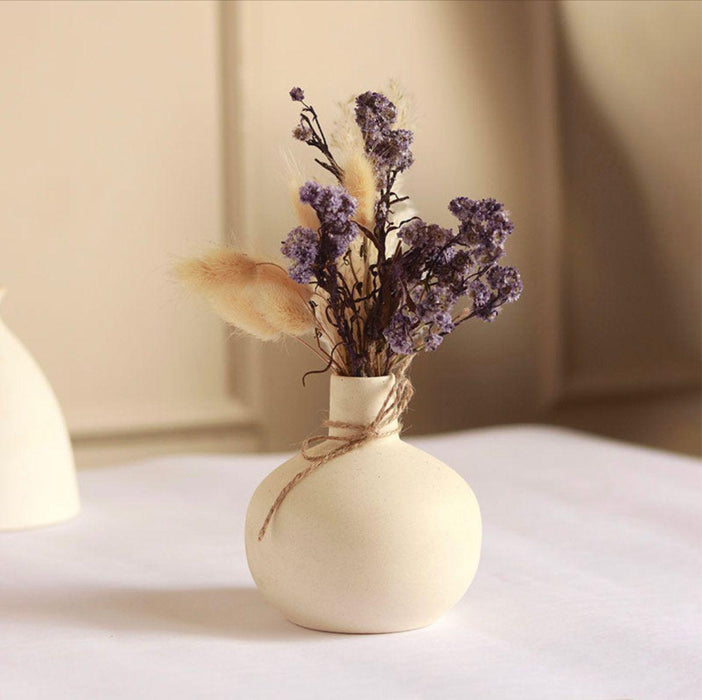 Onion Vase With Lavender Bunch