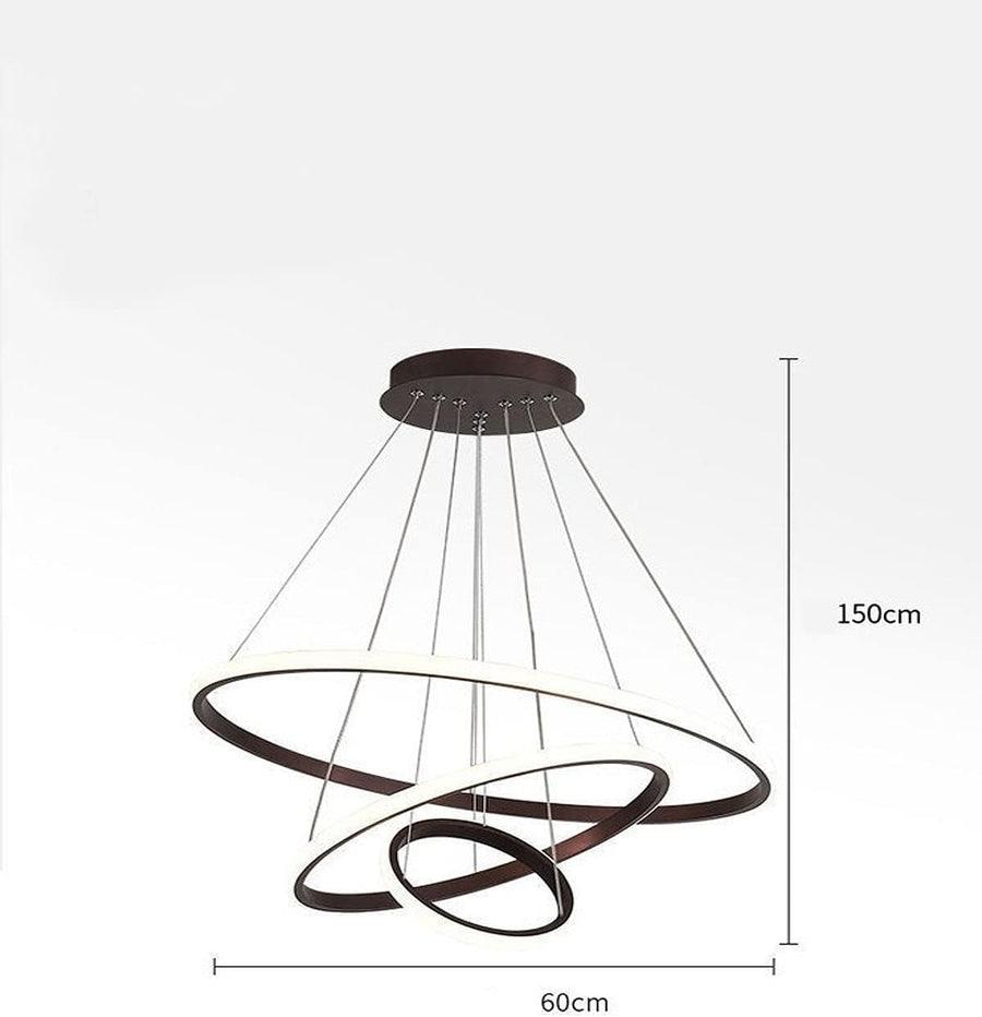 Modern Spiral LED Chandelier Light for Living Room | 3 Color Changing Acrylic Ceiling Hanging Light | Luxury Pendant Light for Home Decor