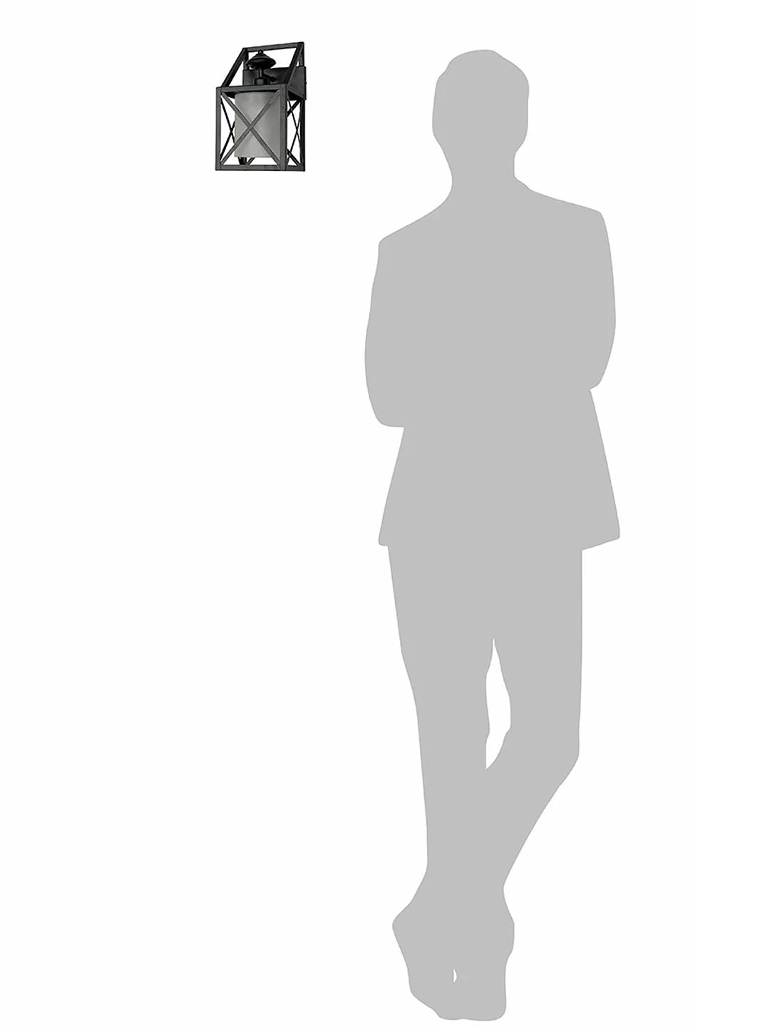 Industrial Black Box Metal Frame Wall Sconce with Frosted Glass