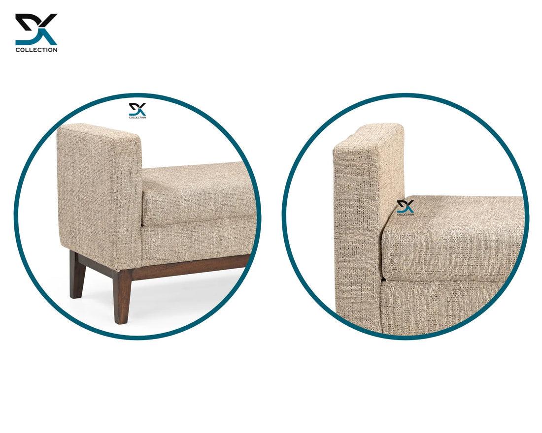 Stellar Ottoman Sofa | Teak Wood 1-Seater Sofa