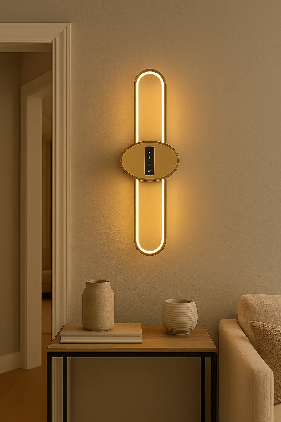 Modern LED Wall Light with Touch Control Panel | 3 Color Modes & Adjustable Brightness | Ideal for Bedroom, Living Room & Lobby