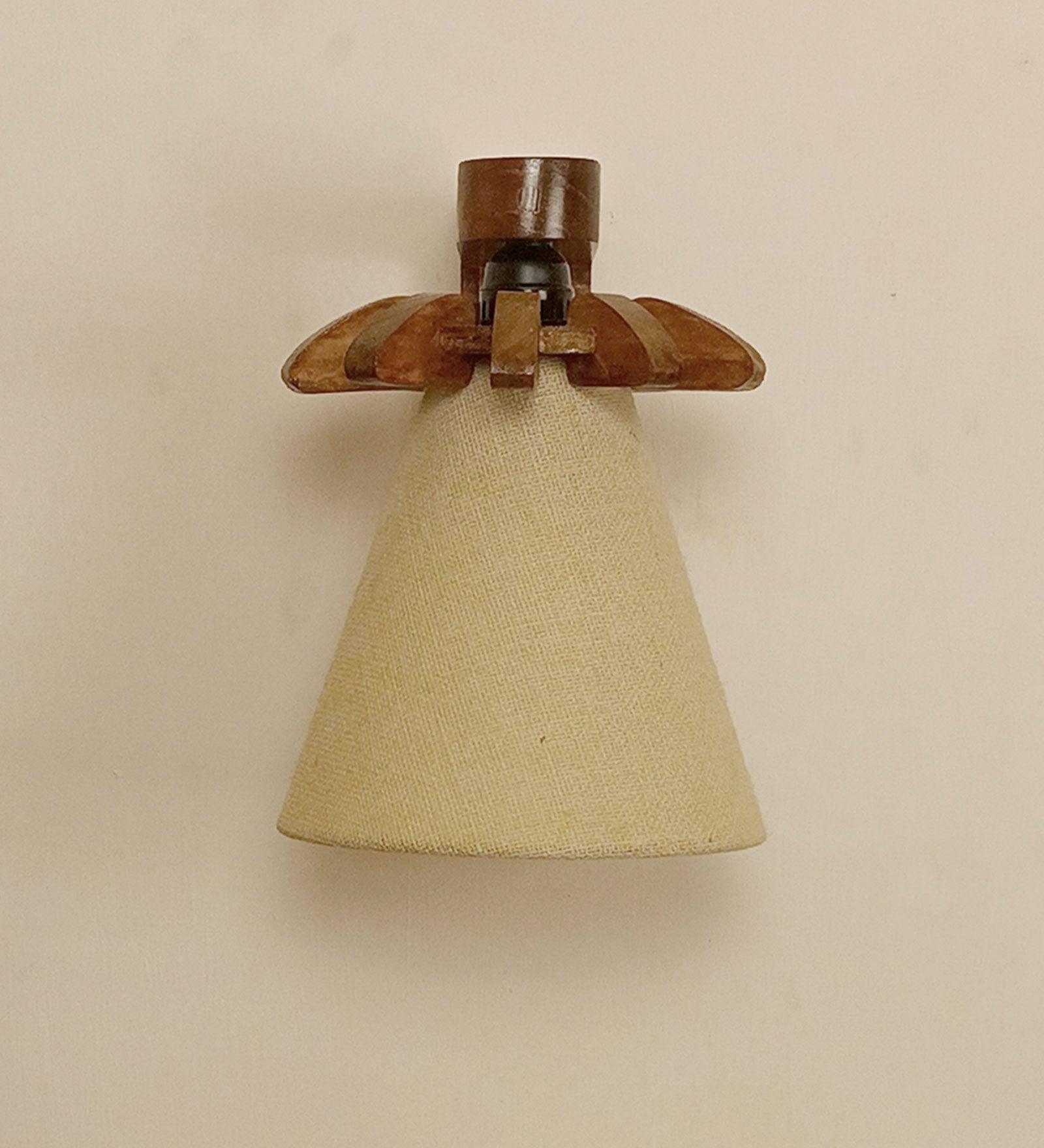 Whirl Brown Wooden Wall Light
