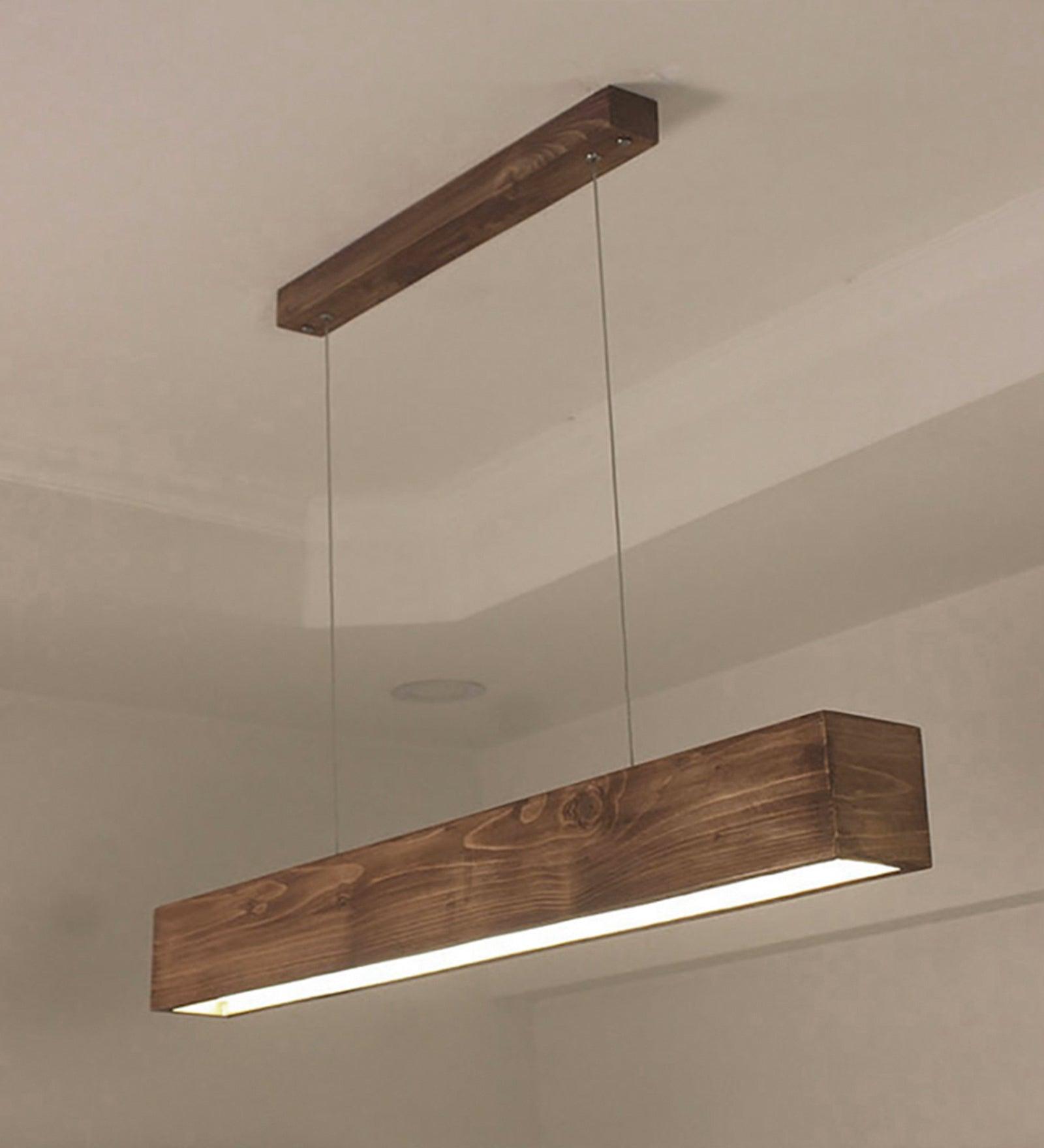 Clara Brown Wooden Led Hanging Lamp for Home Decor | Pendant Lamp