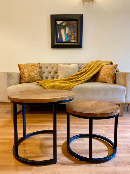 Wooden Set of 2 Nesting Tables