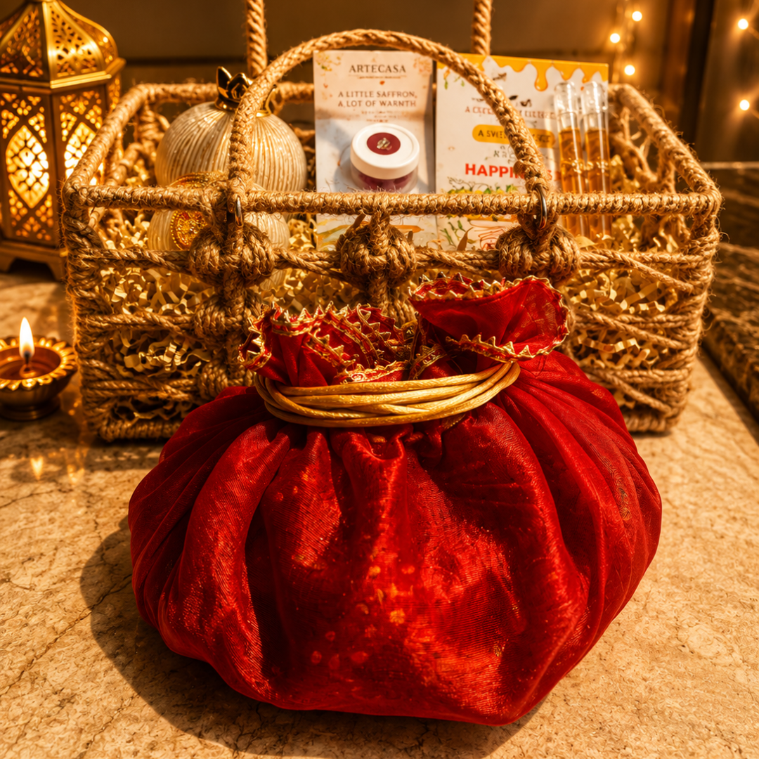 Utsav Jute Net Festive Gift Basket