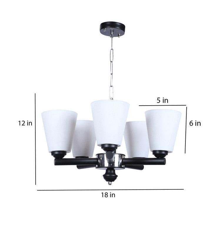 Black Iron Chandelier | E27 holder | without Bulb | Nevia